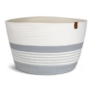 Open Box - CleverMade -  XL Rope Basket Stone Gray Gray
